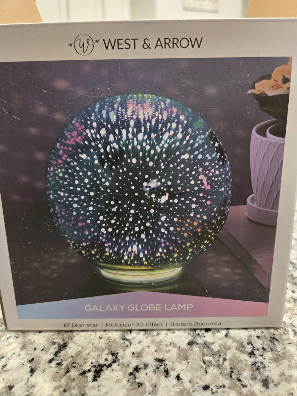 West & Arrow Galaxy Globe Lamp - Multicolor